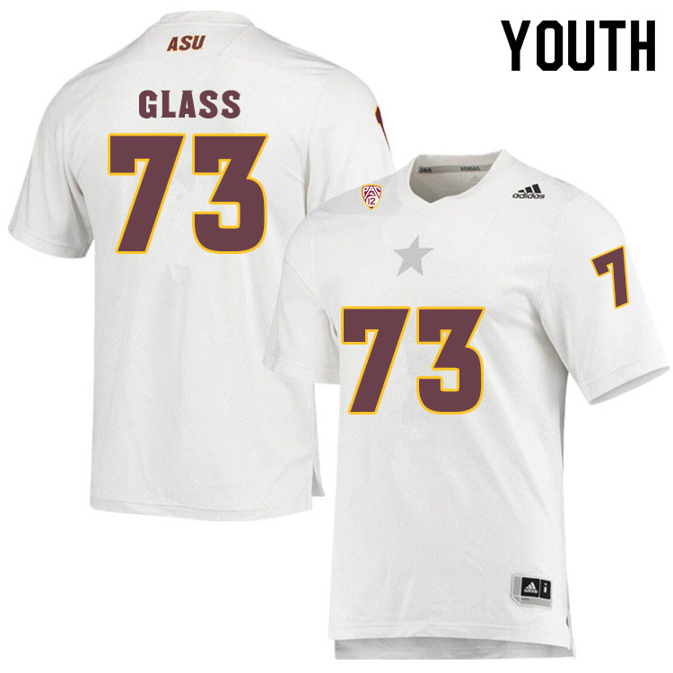 Youth #73 Isaia GlassArizona State Sun Devils College Football Jerseys Sale-White - Click Image to Close